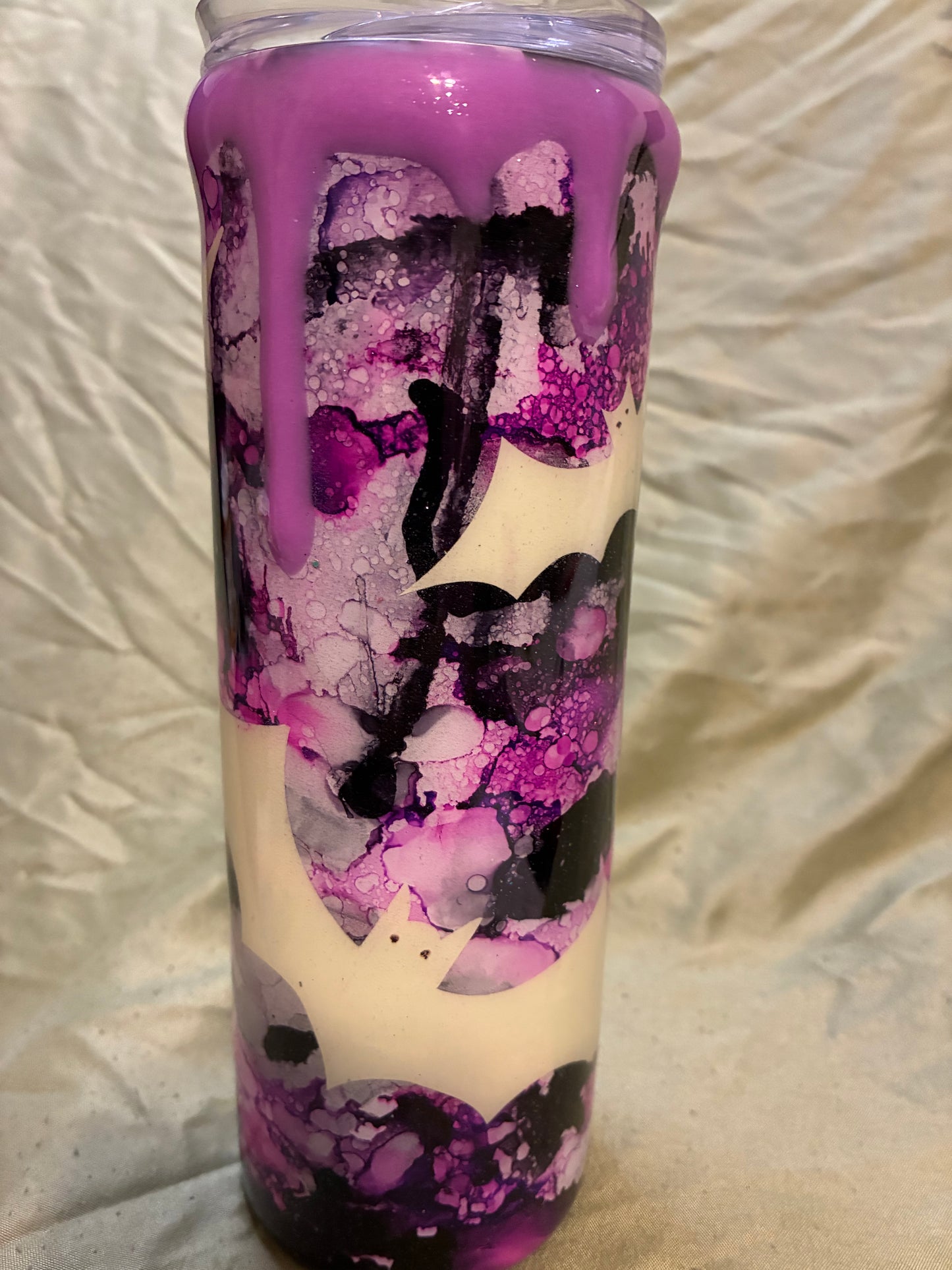 # 10 20oz Purple Bats Glow