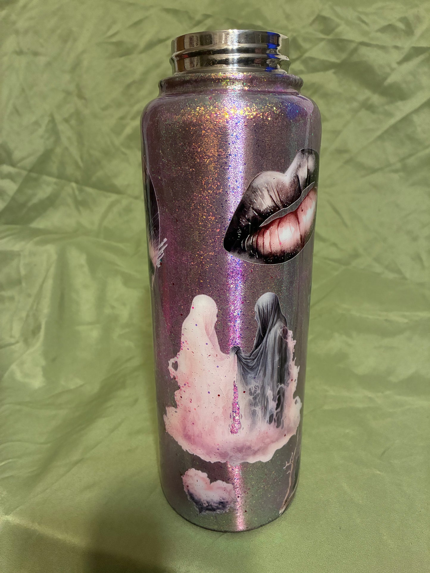 #30 32oz Duo Hydro Bottle Pink Ghost