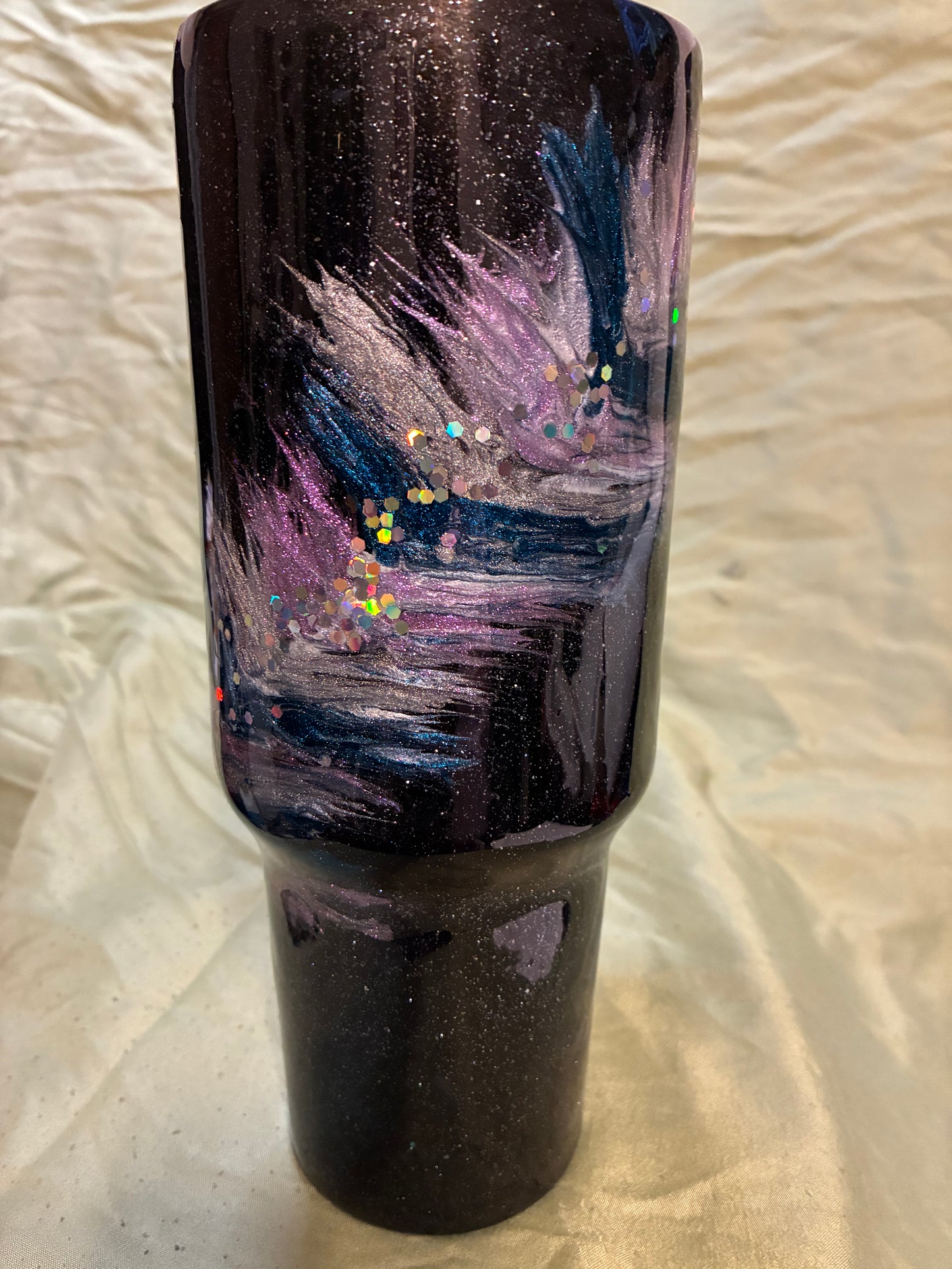 # 6  40oz Teal & Pink Feather
