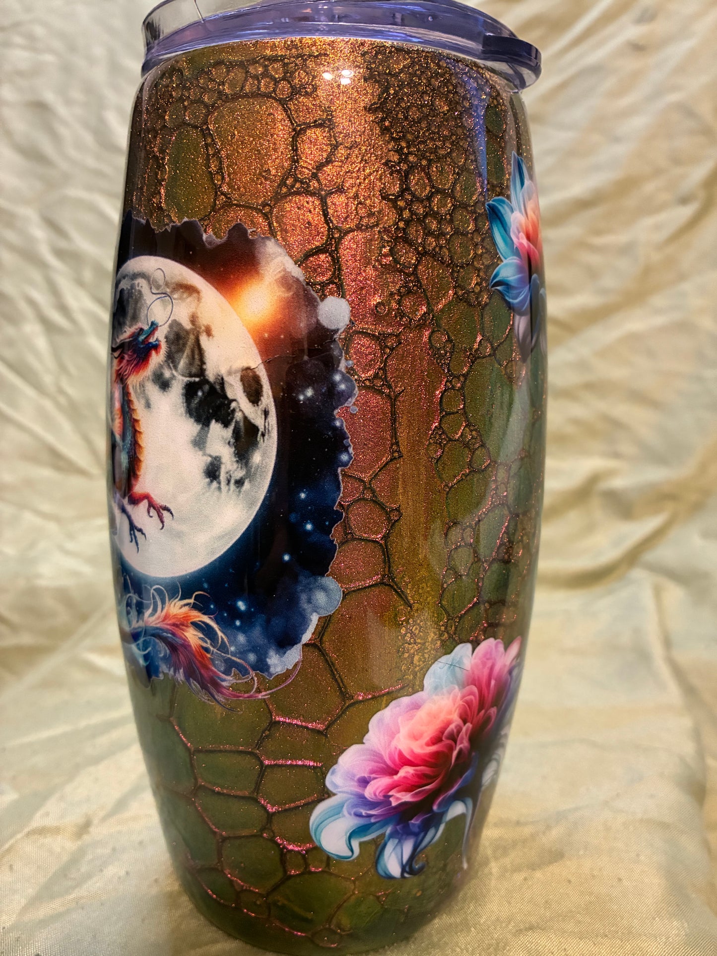 # 8  25oz Wine - Dragon & Lotus