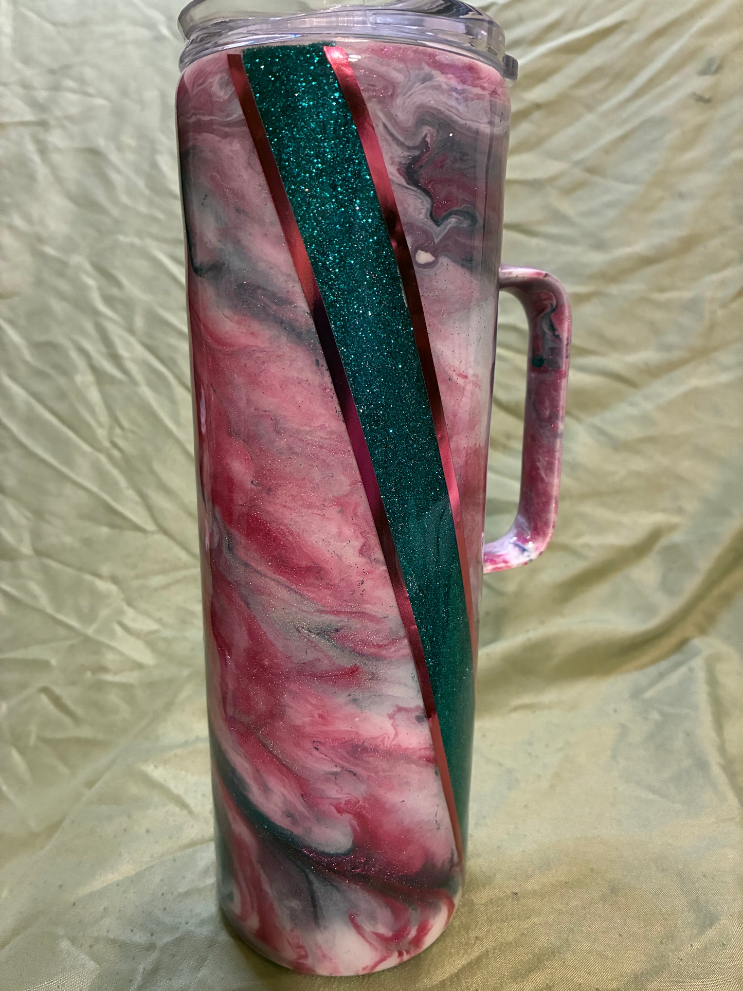 # 1  30oz Skinny Hoggdle Pink & Teal RTS