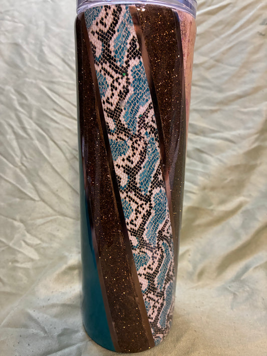 # 3  30 0z Skinny Teal & brown